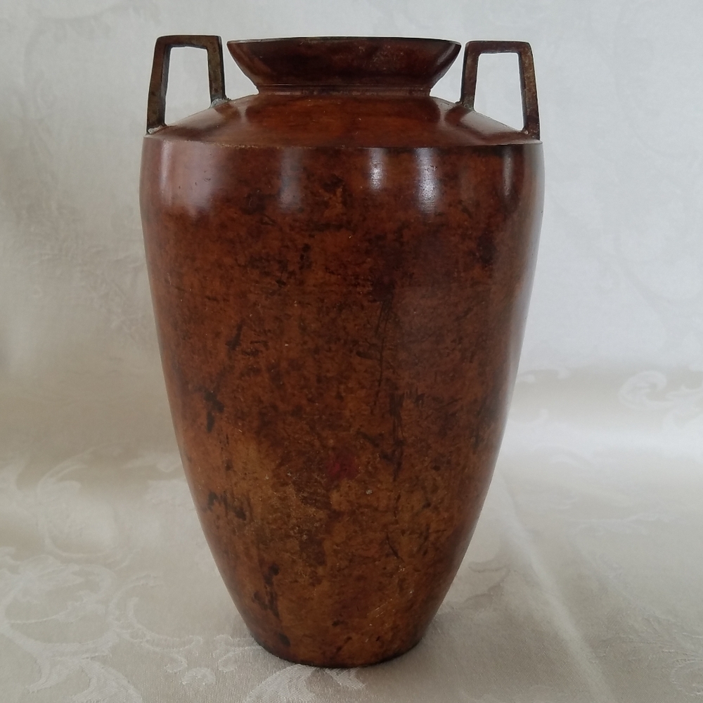 Hosley International Solid Brass Vase, Made in Ind